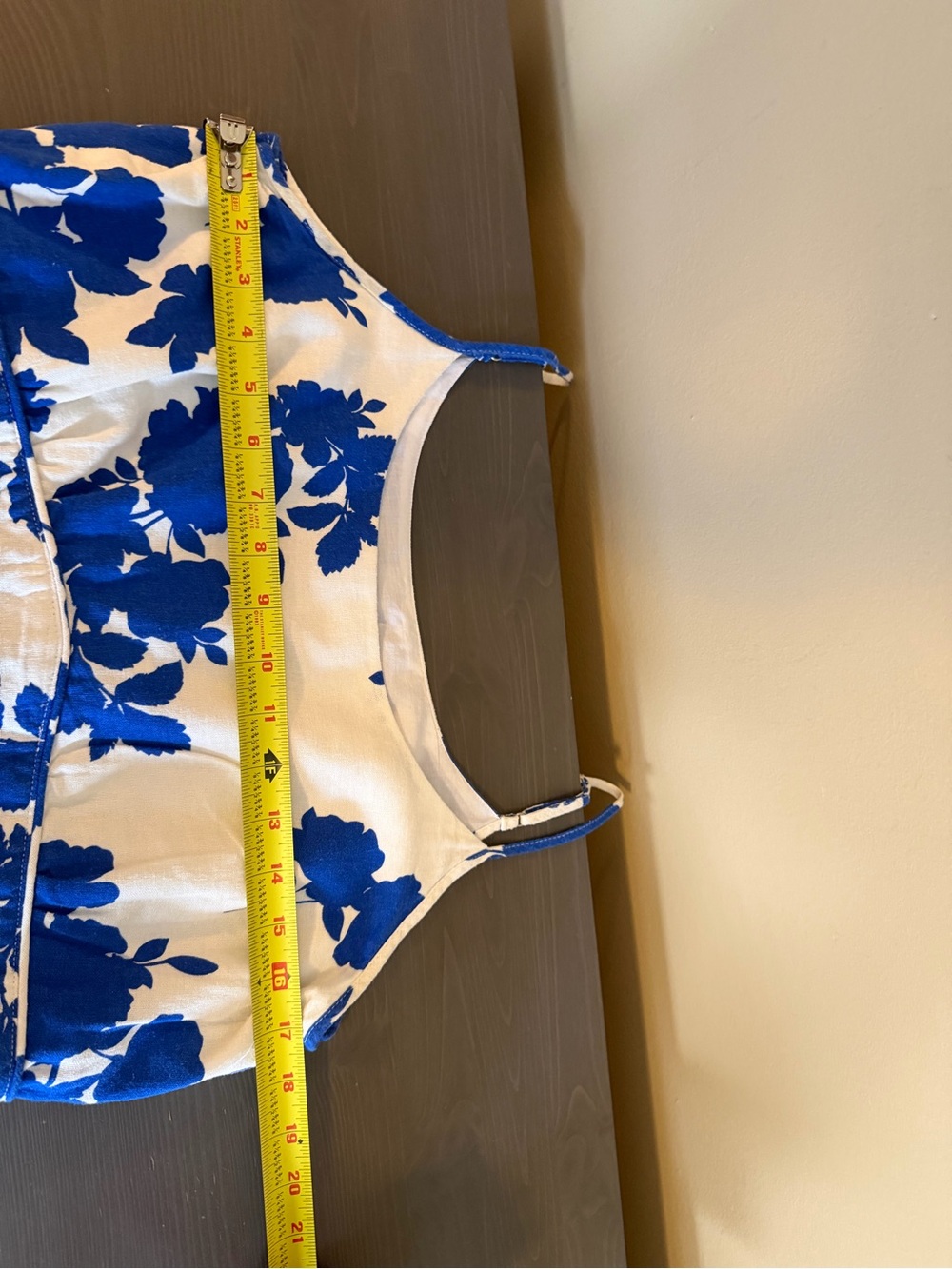 Blue Floral Spaghetti-Strap Maxi Dress - White & Royal Blue - Picture 5 of 7
